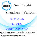 Shenzhen Port Sea Freight Versand nach Yangon